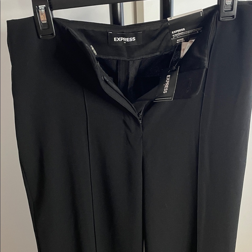 Express Wide Leg Dress Pants Work Classy High Rise Size 6 Black - Picture 7 of 7